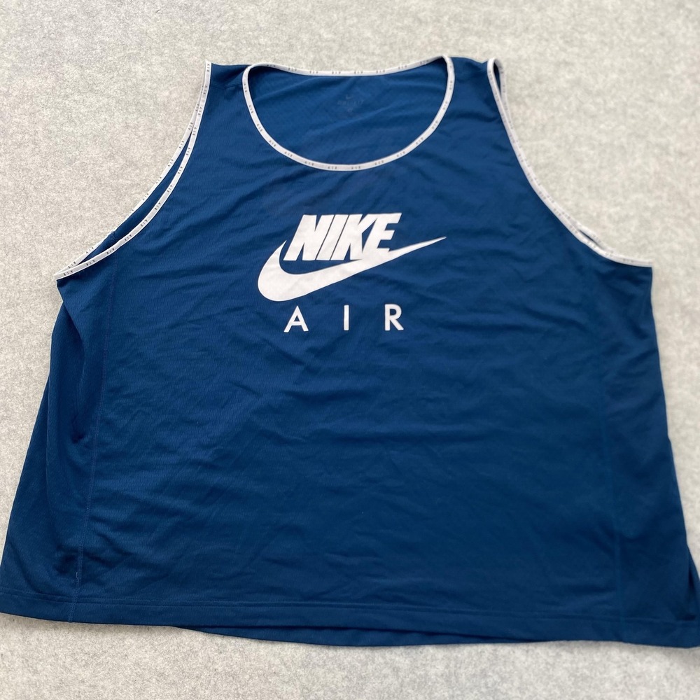 Nike Dri-FIT Tank Mens 3XL Blue Air Sleeveless Mesh Running Workout Shirt